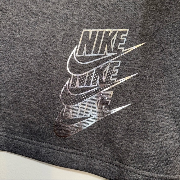 NEW Nike Funnel Sportswear Sweatshirt Women's M Crop LS Half Zip Shinny Logo - Picture 6 of 10